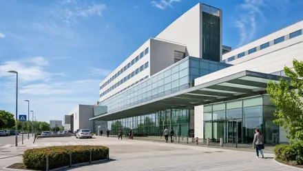 Hospital moderno para buscar hoteles cercanos